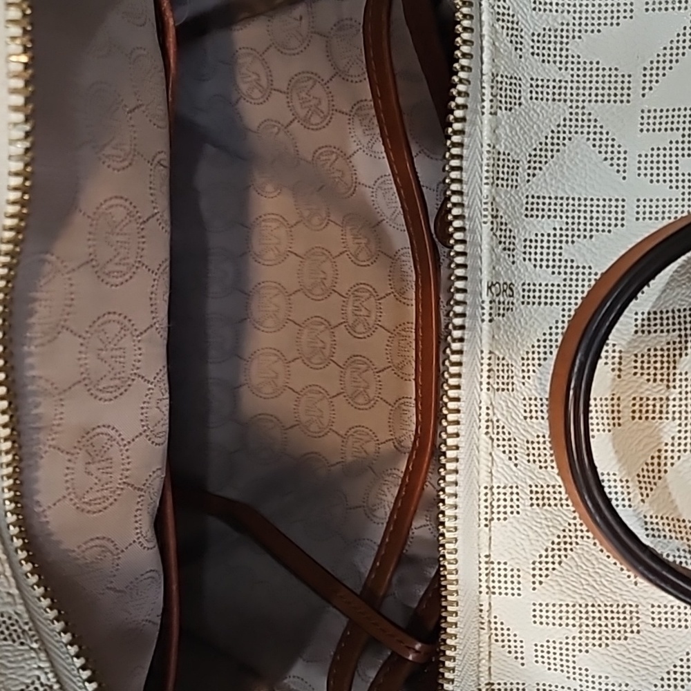 Michael KorsWomen's White Michael Signature Large Backpack - Picture 10 of 14